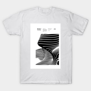 Modern Curves 08, Modern Architecture Design, minimalist Design, Modern Art, Typographic, Helvetica T-Shirt